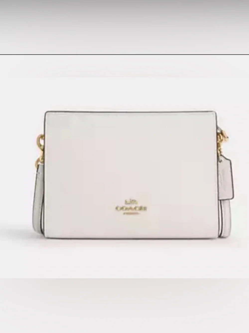🌸 Coach‎ NWT Chalk Pebbled Leather Slim Crossbody Bag with Gold Hardware